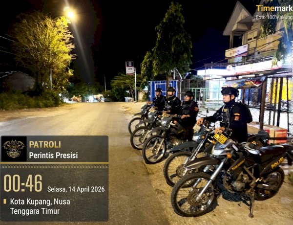 Samapta Polresta Kupang Kota Gencarkan Patroli Malam, Antisipasi Gangguan Keamanan.