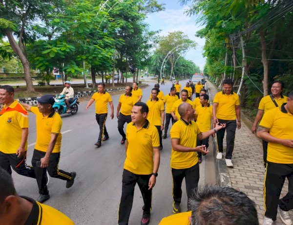 Olahraga Bersama Polresta Kupang Kota: Tubuh Sehat, Pelayanan Masyarakat Maksimal