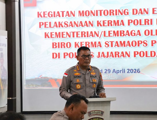 Mabes Polri Lakukan Monev di Polresta Kupang Kota, Sinergi Lintas Instansi Jadi Kunci Keberhasilan Operasi.