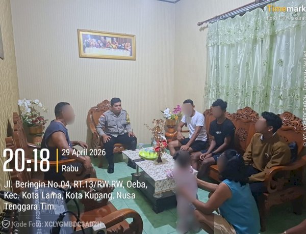 Selesaikan Pencurian HP Antar Anak Kos, Bhabinkamtibmas Oeba Kedepankan Keadilan Restoratif.