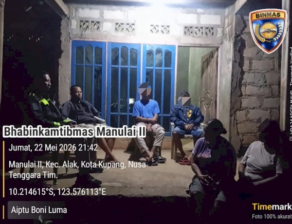 Bhabinkamtibmas Manulai II Respons Cepat Aduan Warga Terkait Pemuda Mabuk dan Buat Keributan
