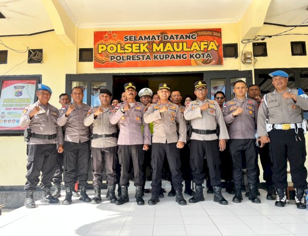 Polsek Maulafa Menerima Supervisi Polresta Kupang Kota, Tim Dipimpin Kabag SDM.