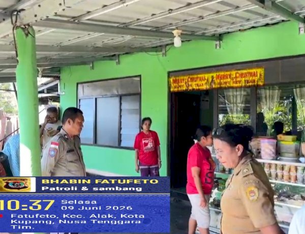 Bhabinkamtibmas Fatufeto Bersama Lurah dan Ketua RT Selesaikan Permasalahan Limbah Cair Rumah Tangga Secara Humanis