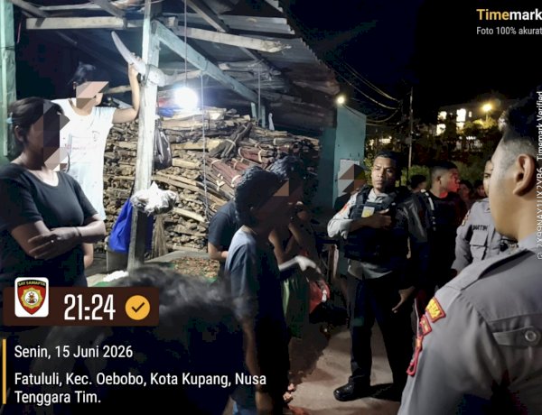 Patroli Lampu Biru Sat Samapta Polresta Kupang Kota Ciptakan Rasa Aman, Satu Pelaku Keributan Diamankan.
