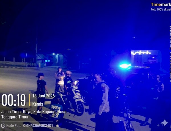 Patroli Lampu Biru Sat Samapta Polresta Kupang Kota Jaga Kamtibmas, Masyarakat Merasa Lebih Aman.