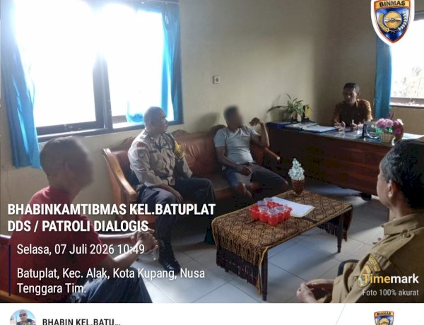 Bhabinkamtibmas Batuplat Mediasi Sengketa Jual Beli Tanah, Para Pihak Sepakati Penyelesaian Damai.