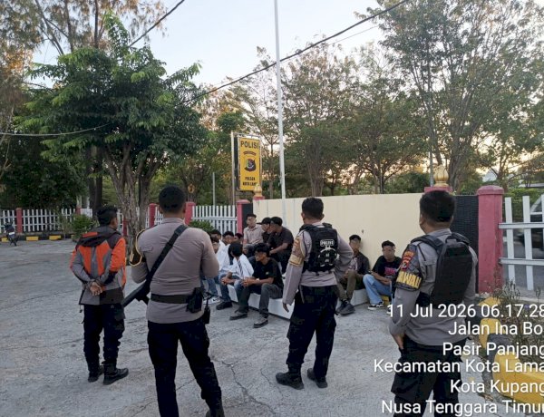 Respons Cepat Keributan di Tempat Pesta, Sat Samapta Polresta Kupang Kota Amankan Puluhan Pemuda dan 19 Motor.
