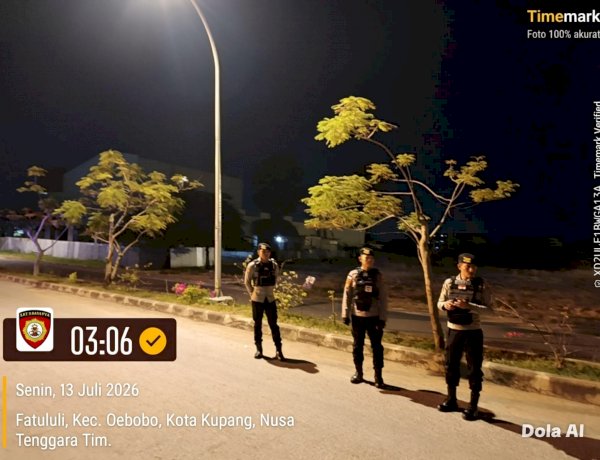 Tekan Kriminalitas Malam Hari, Polresta Kupang Kota dan Polsek Jajaran Gelar Patroli Skala Besar Cipta Kondisi.
