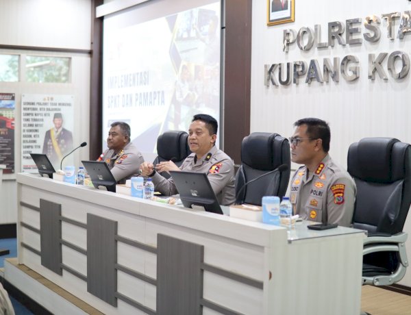Polresta Kupang Kota Terima Supervisi Stamaops Polri, Perkuat Implementasi SPKT, Pamapta, dan Layanan Call Center 110.