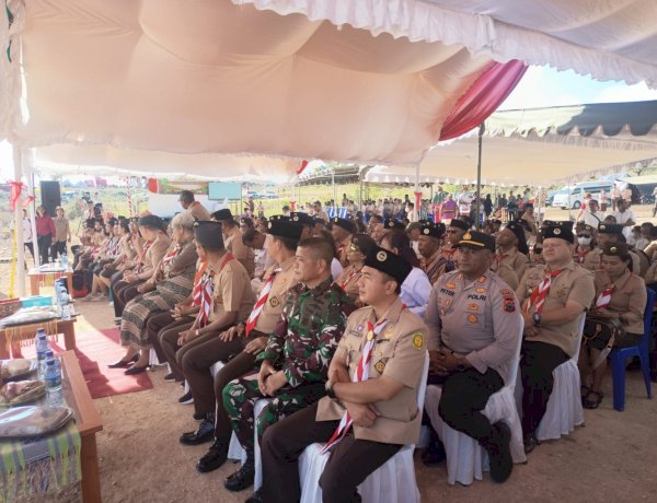 Kapolsek Maulafa Hadiri Pembukaan Jambore Daerah X Pramuka NTT 2026 di Fatubena, Kolhua.