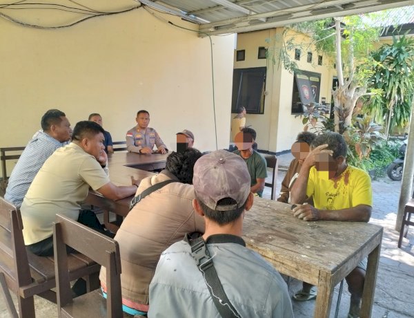 Polsek Kota Raja Berhasil Mediasi Perkelahian Pekerja Proyek Irigasi, Berakhir Damai Secara Kekeluargaan.