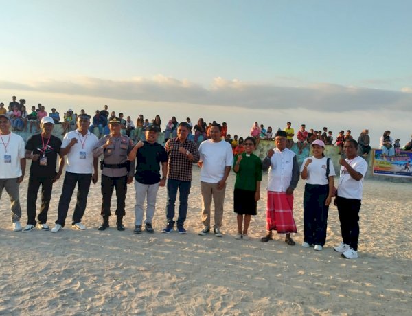 Kapolsek Alak Hadiri Pembukaan Turnamen Sepak Bola Pantai U-12 Rangga Jaya Trans Cup 1