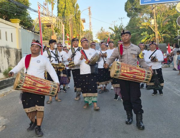Polsek Maulafa Amankan Festival Budaya Kelurahan Kolhua dalam Rangka HUT ke-81 RI