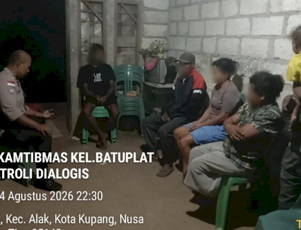 Bhabinkamtibmas Batuplat Mediasi Kasus Penganiayaan, Terduga Pelaku Diamankan untuk Cegah Gangguan Kamtibmas.