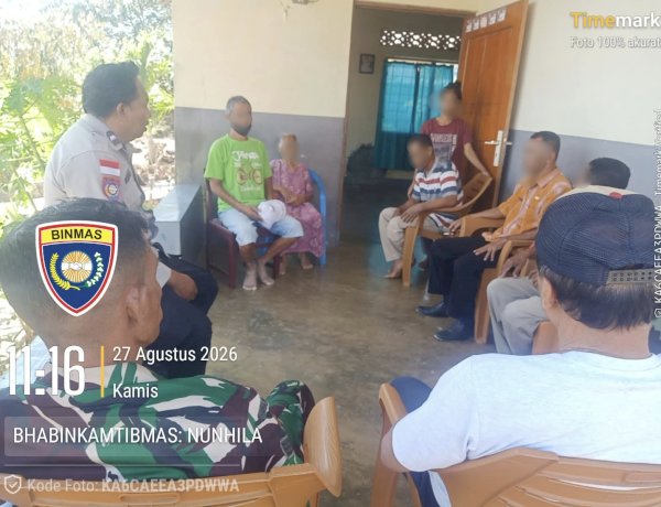 Bhabinkamtibmas Nunhila Fasilitasi Mediasi Perselisihan Hak Waris, Kedua Pihak Sepakat Berdamai.