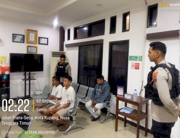 Polresta Kupang Kota Gerak Cepat: Menerima Aduan Layanan 110, Tim Patroli Lampu Biru Langsung Bekuk Pelaku Pengeroyokan.