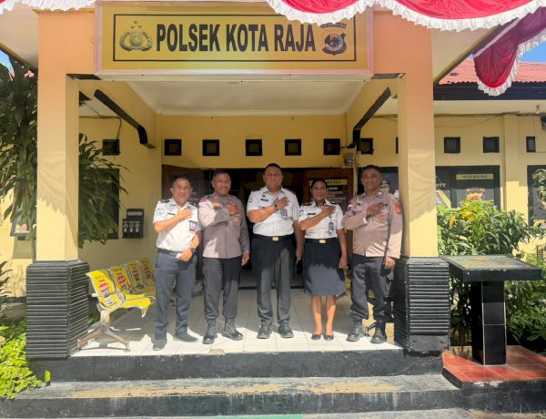 Perkuat Sinergitas, Kepala Bapas Kupang Bersama Staf Sambangi Polsek Kota Raja.