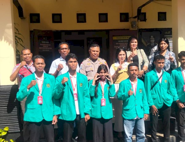 Mahasiswa Fakultas Hukum UPG 1945 Kupang Magang di Polsek Kota Raja, Kapolsek Tekankan Pengalaman Praktis Dunia Hukum.