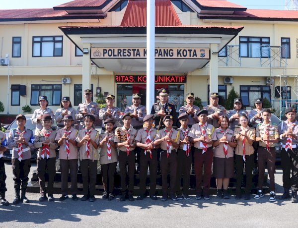 Kapolresta Kupang Kota Lepas 159 Peserta Perkemahan Saka Bhayangkara Angkatan XXIV.