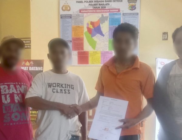 Piket SPKT Polsek Maulafa Mediasi Kasus Penganiayaan di Kolhua, Kapolsek: Kedepankan Restorative Justice.
