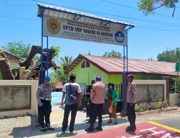 Cegah Tawuran Pelajar, Pamapta Polresta Kupang Kota Sambangi Sejumlah SMP.