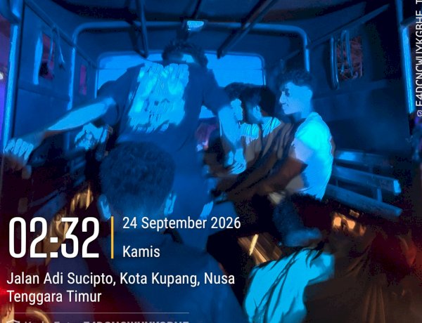Patroli Lampu Biru Samapta Polresta Kupang Kota Respons Cepat Keributan, 9 Orang Diamankan.