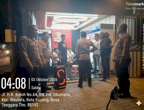 Polsek Maulafa Gelar Patroli Cipta Kondisi Dini Hari, Tangani Gangguan Kamtibmas di Sikumana dan Oepura.