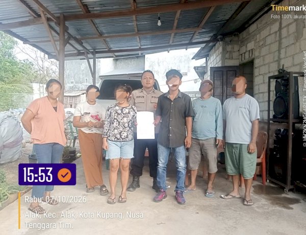 Bhabinkamtibmas Penkase Oeleta Hadir Bersama Masyarakat Menjembatani Persoalan Warga, Berakhir dengan Kesepakatan Damai.