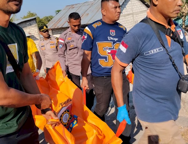 Polresta Kupang Kota dan Polsek Kota Lama Lakukan Olah TKP Penemuan Jenazah Pria di Oesapa