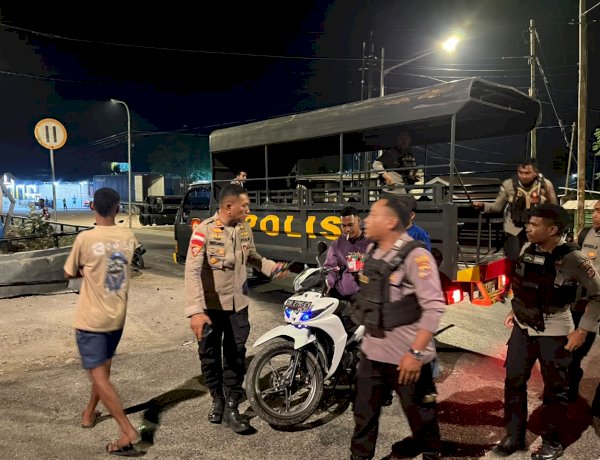 Cegah Balap Liar dan Bantu Pengendara Terjatuh, Polresta Kupang Kota Gelar Patroli KRYD Hingga Dini Hari.