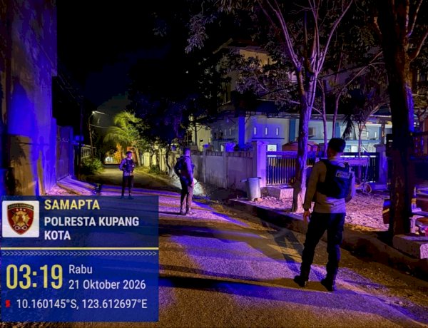 Patroli Malam, Sat Samapta Polresta Kupang Kota Sisir Jalan Utama Jaga Kamtibmas Tetap Kondusif.