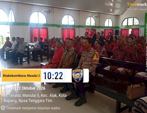 Rumah Tuhan yang Mengayomi Keluarga dan Menjadi Berkat, Polsek Alak Hadir Jaga Kekhusyukan Pentahbisan Gereja.