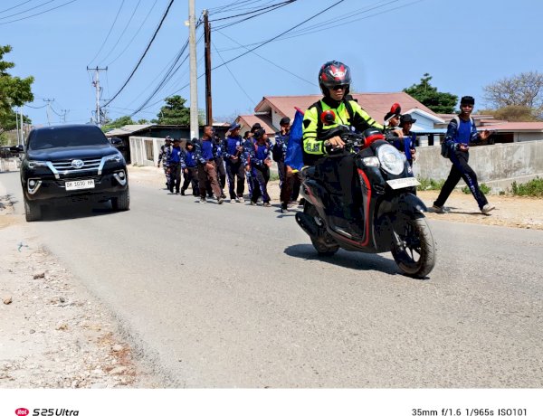 Dukung Pembentukan Karakter Pelajar, Personel Polsek Alak Kawal Kegiatan BINTAL SMKN 7 Kupang.
