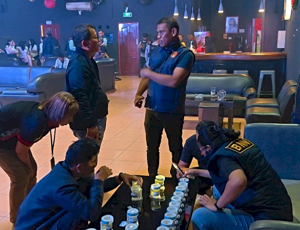 Tekan Peredaran Narkoba, Tim Gabungan Polresta Kupang Kota dan BNNK Sasar Tempat Hiburan Malam.