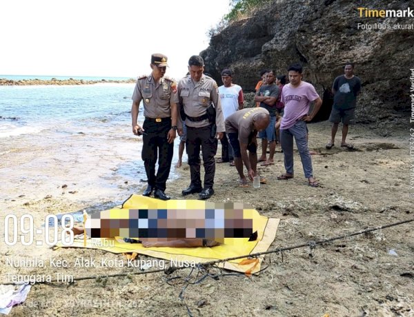 Polsek Alak Evakuasi Jenazah Pria yang Ditemukan di Pesisir Pantai Nunhila