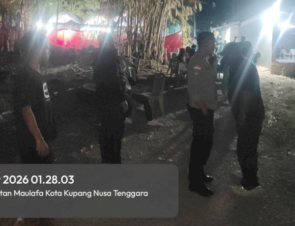 Ciptakan Suasana Aman, Polsek Maulafa Patroli di Sejumlah Titik Rawan dan Imbau Kamtibmas di Acara Warga.
