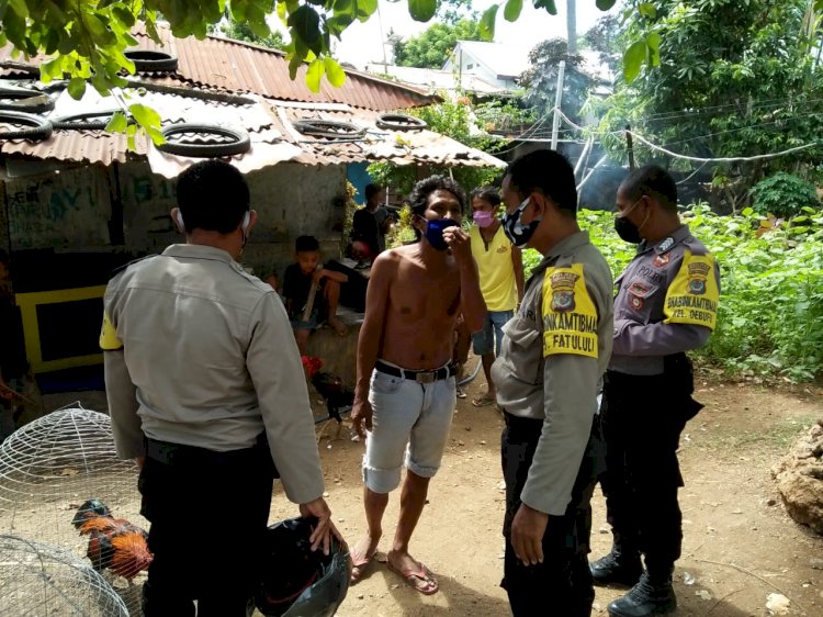 Bhabinkamtibmas Himbau Warga Tetap Menjaga Situasi Kamtibmas di Tengah Pandemi Virus Corona