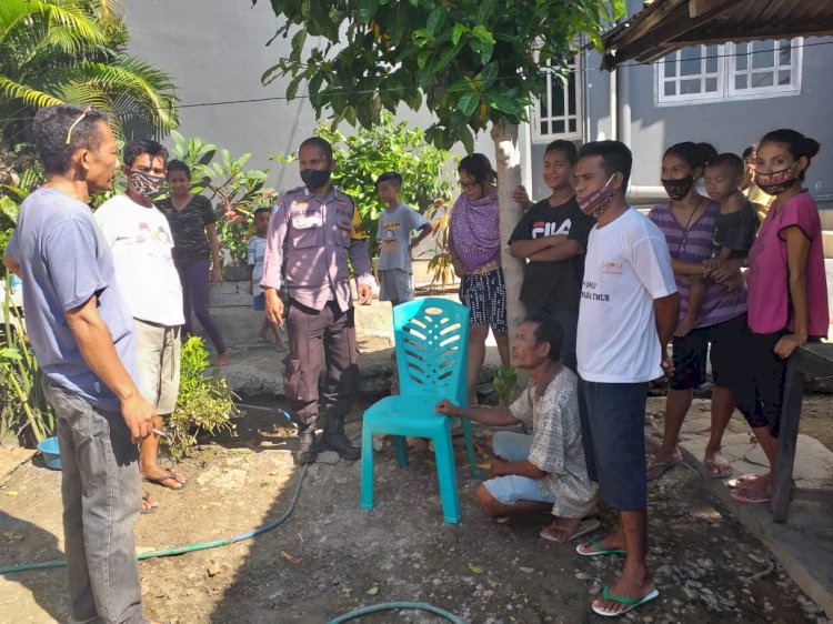 Demi Mencegah Penyebaran Virus Corona, Bhabinkamtibmas Beri Edukasi Kepada Warga Binaan