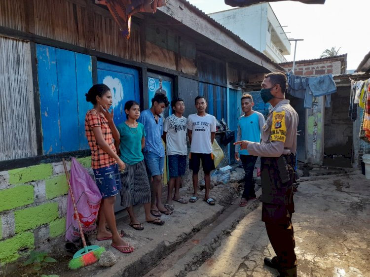 Babinkamtibmas Kelurahan Oesapa Patroli Sambang Warga Untuk Wujudkan Kemitraan Dalam Jaga Kamtibmas