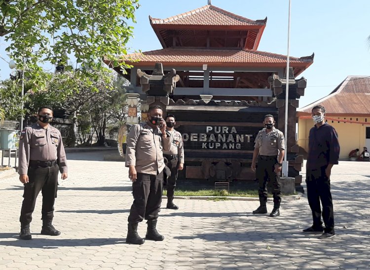 Berikan Rasa Aman, Polsek kelapa Lima laksanakan pengamanan Hari Raya Galungan