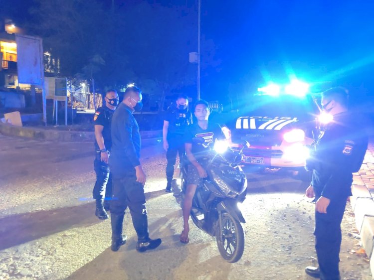 Satuan Samapta Polres Kupang Kota Laksanakan Patroli Dalam Rangka Operasi Yustisi Pendisiplinan Protokol Kesehatan