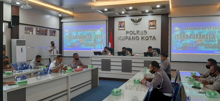 Jelang Operasi Zebra Turangga 2020, Waka Polres Kupang Kota Pimpin Lat Pra Ops