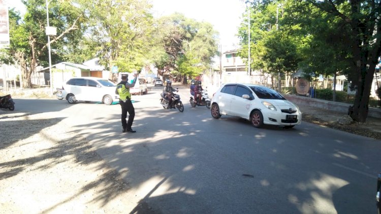 Sat Lantas Polres Kupang Kota Himbau Pengendara Patuhi Aturan Lalu Lintas Dan Penggunaan Masker