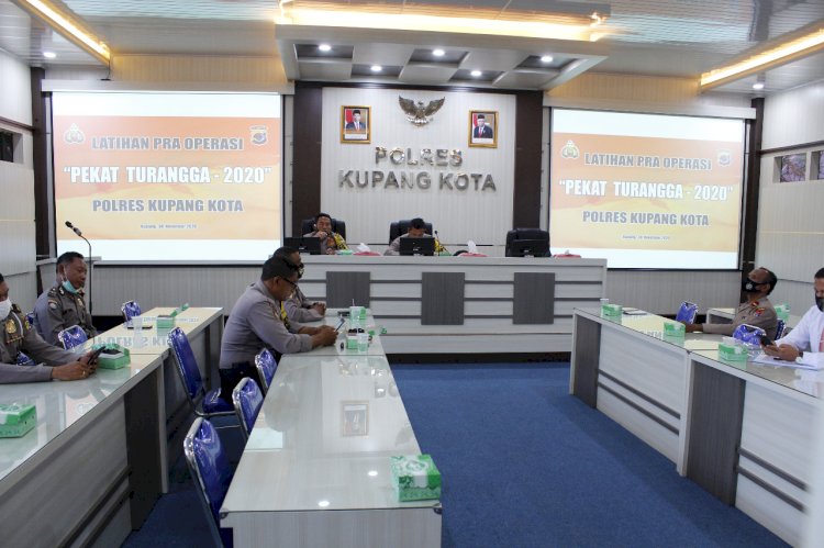 Polres Kupang Kota Laksanakan Latpra Ops Pekat Turangga 2020