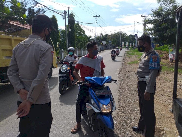 Anggota Polsek Maulafa laksanakan Kegiatan Himbauan Dan Tindakan Gakplin Protokol Kesehatan