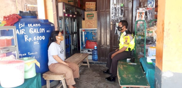 Sambangi Tokoh Sembako Bripka Erwil Lape Himbau Waspada Penyebaran Virus Corona