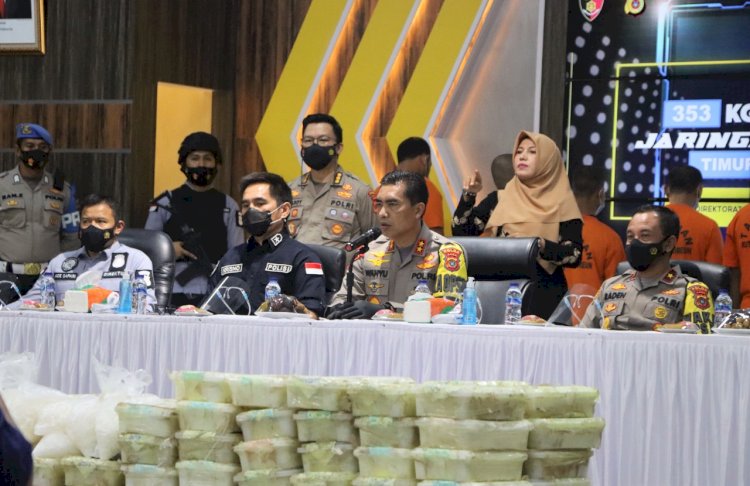 Polda Aceh Ungkap Kasus Narkotika Jaringan Internasional Seberat 353 Kg.