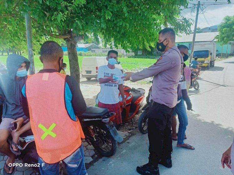 Laksanakan Binkamsa Sat Binmas Polres Kupang Kota Himbau Taati Protokol Kesehatan