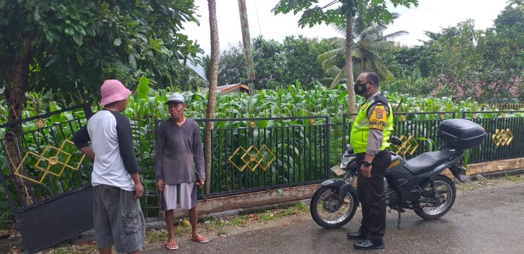 Bhabinkamtibmas Kelurahan Kolhua Sambang Dan Silaturahmi, Himbau Warga Patuhi Protokol kesehatan