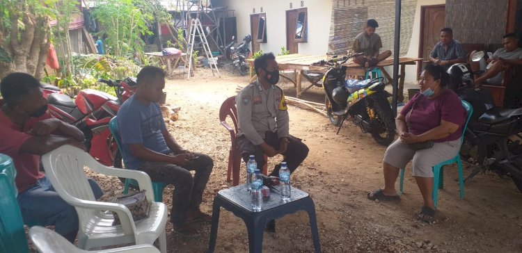 Bhabinkamtibmas Kelurahan Liliba Himbau Tegas Terkait Protokol Kesehatan Kepada Warga yang Akan Menggelar Hajatan